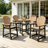 5-Piece Outdoor HDPE Bar Set, Patio Adirondack Chairs With 31.5" Round Table-122720759