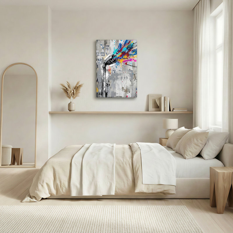 Ensemble de 1 tableau sur toile d'art urbain, 40"H x 28"W, Toile tendue