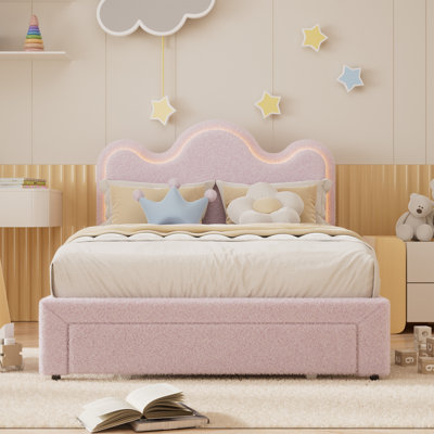 Bed Frames Lamb Velvet Beds Cute Platform Bed Frame Sturdy Platform Bed