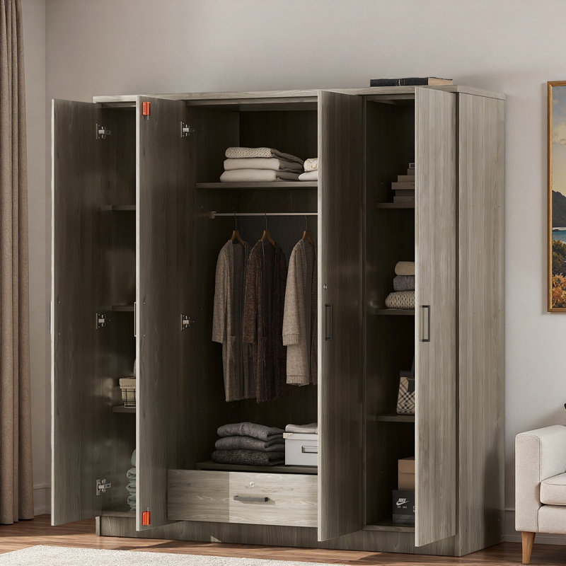 Armoire 4 portes avec 1 tiroir