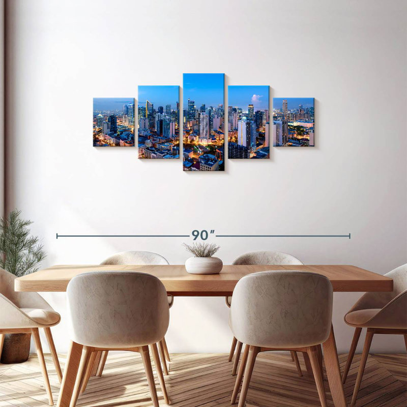 Makati Business District, 30" H x 68" W