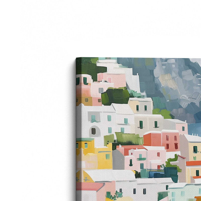 Ensemble de 2 impressions Costal Village Glow v2, 18 po x 12 po, Toile tendue