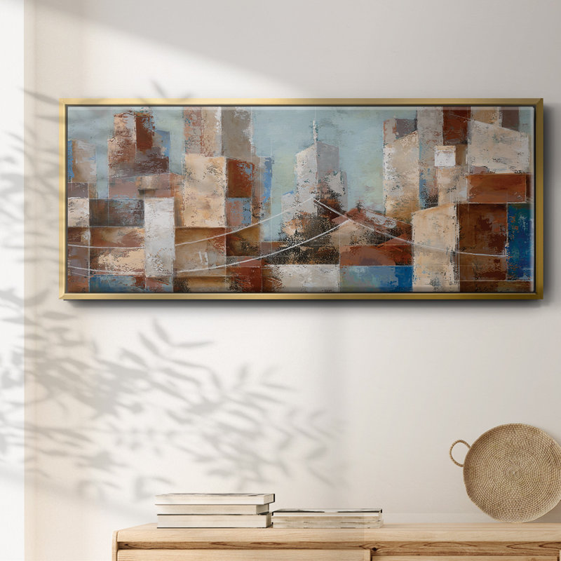 Paysage urbain - toile encadrée, H 20 po x l 50 po