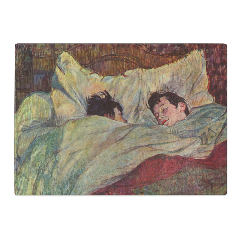 In Bed by Henri De Toulouse-Lautrec Chopping Board, 0.4cm H x 28.5cm W x 39cm L