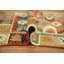Tapis 100% laine tissé à la main à motif oriental tribal multicolore Southwestern