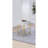 Coleen White & Brass Finish Accent Table