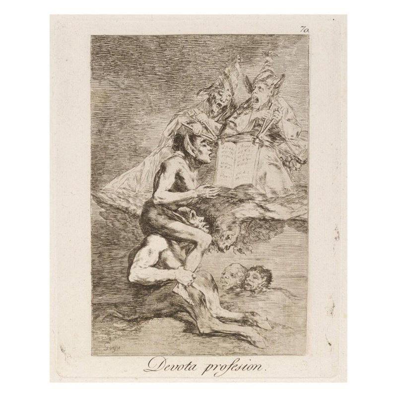 Devota profesion. (Devout profession.) Par Francisco de Goya - Estampe numérique, H 40 po x l 32 po
