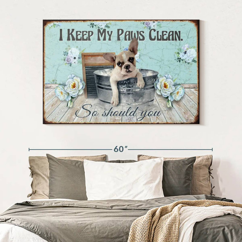 Keep Our Paws Clean, 34" H x 51" W