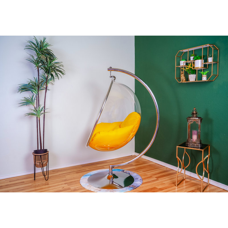 Balancelle avec support, Chrome / jaune
