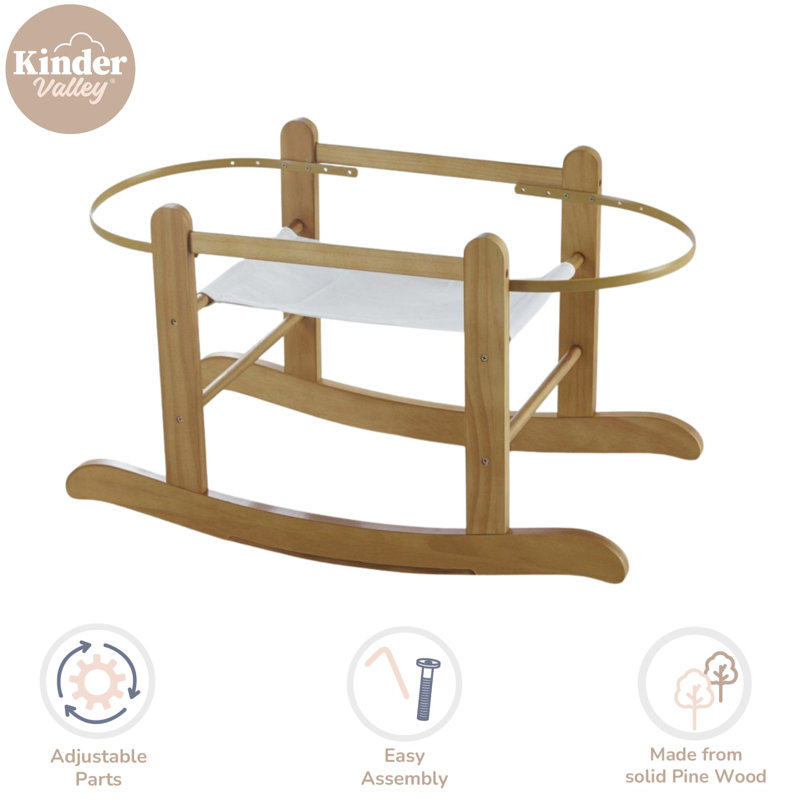 Chester Rocking Moses Basket Stand, Country Pine