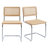 Crumley 18.1" H Mid-Century Modern Rattan Dining Chairs with Rattan Cane Backrest-667134368-662924843