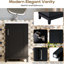Petite armoire de meuble-lavabo moderne 20 po, lavabo en céramique, beaucoup de rangement, porte à fermeture en douceur 20 po avec lavabo - Meubles-37135050