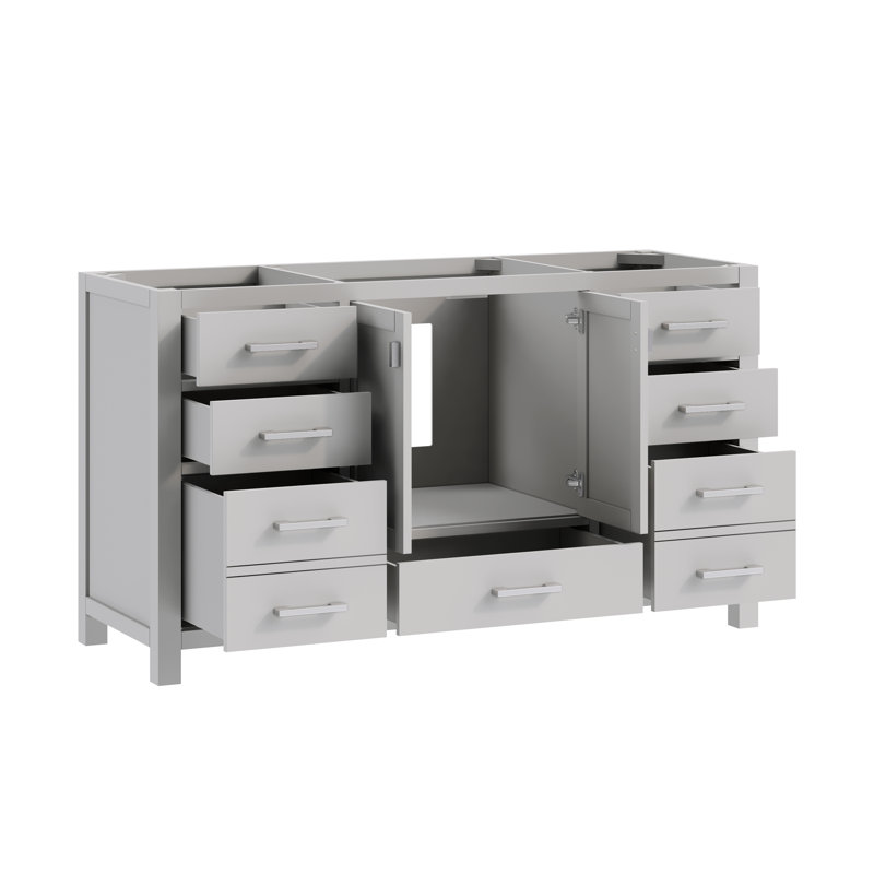 Modero 60'' W Single Bathroom Vanity Base, Chilled Gray