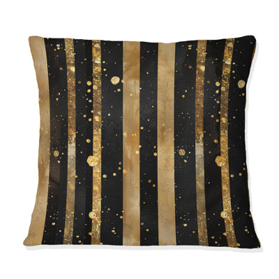 Sparkling Stripes - Glam Throw Pillow