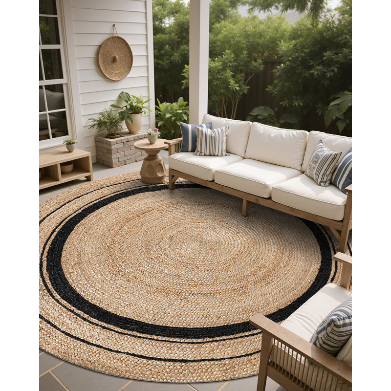 Tapis tressé à la main Natural Jute, Round 118"