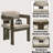 Kriaris Destin Light Gray Polished Microfiber & Walnut Finish Side Chair-1422770395