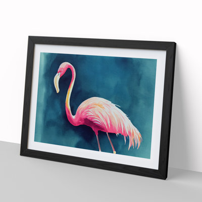 Flamingo In Watercolour - Single Picture Frame Painting