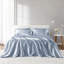 Drap-housse pour grand lit 6 pièces en satin de satin bleu pour grand matelas doux pour la peau et les cheveux
