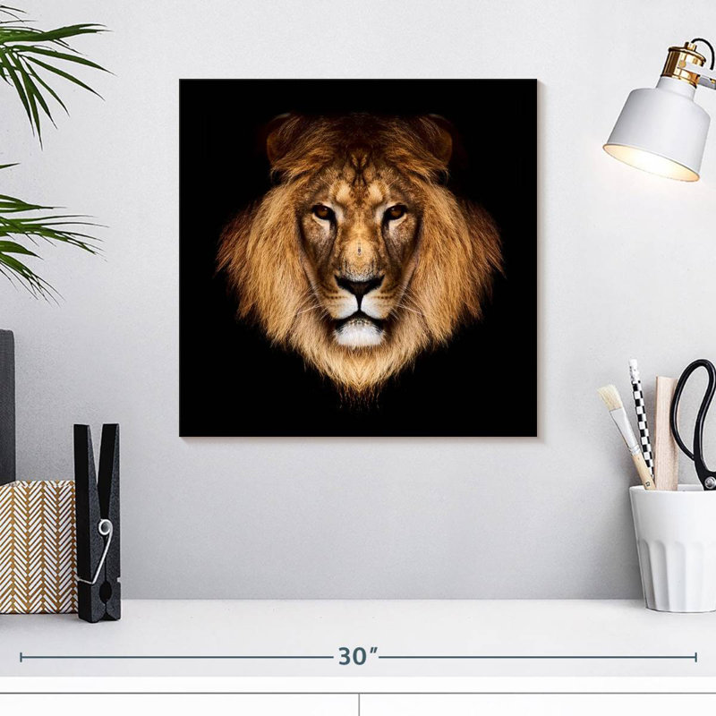 Brampt Solemn Lion, 16" H x 16" W
