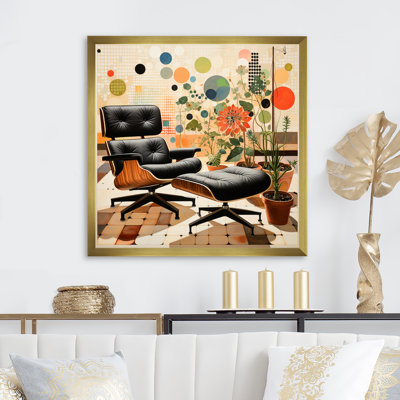 Corail noir Mid Century Iconic Chairs III - reproduction sur toile