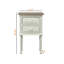 Table de chevet blanche à 2 tiroirs Reseda en blanc, H 25,5 po x l 16,25 po x P 12 po