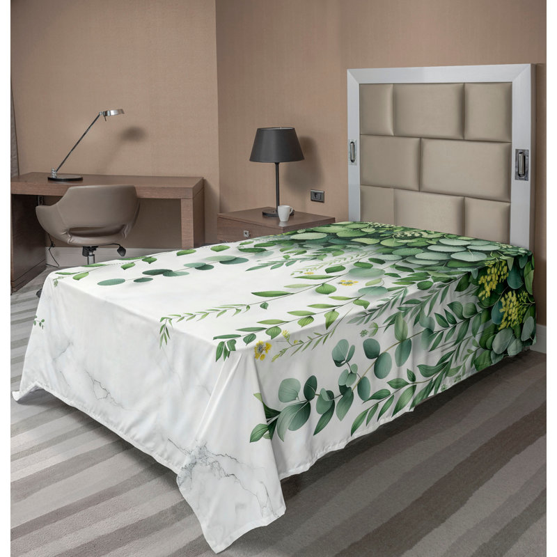 Polyester Floral Flat Sheet, Twin