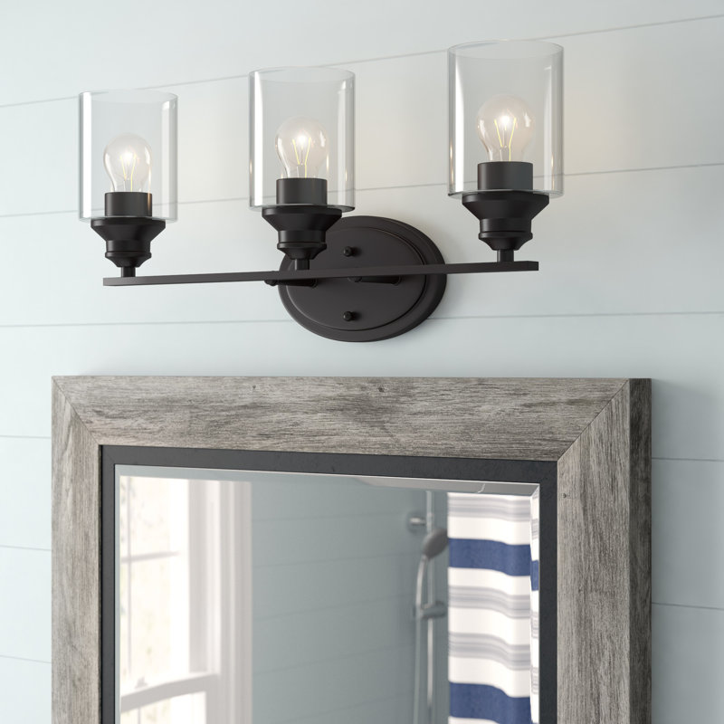 Éclairage pour salle de bain 3 lumières à intensité variable noir mat Powell
