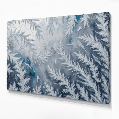 Art mural sur toile gris, "Christmas Frost"