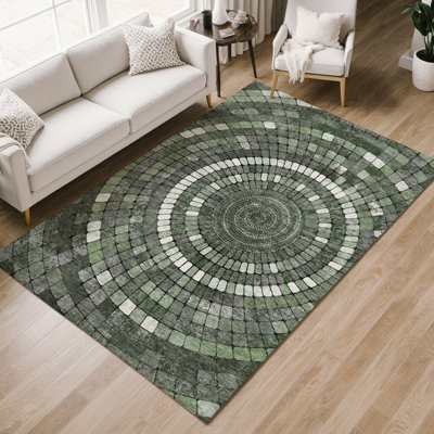 Premium Machine Washable Mayfield AMF2216 geometric Rug
