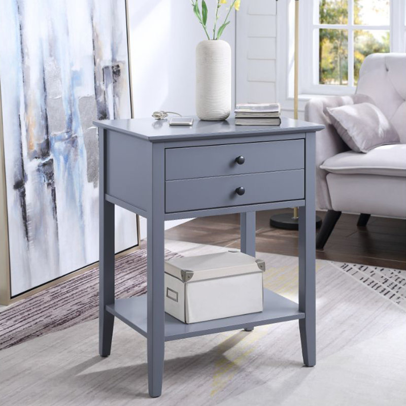 Rachela 2 - Drawer End Table, Blue