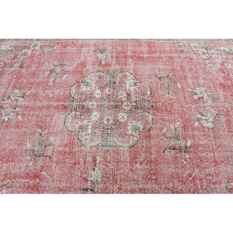 Tapis turc rétro en rouge pour salon