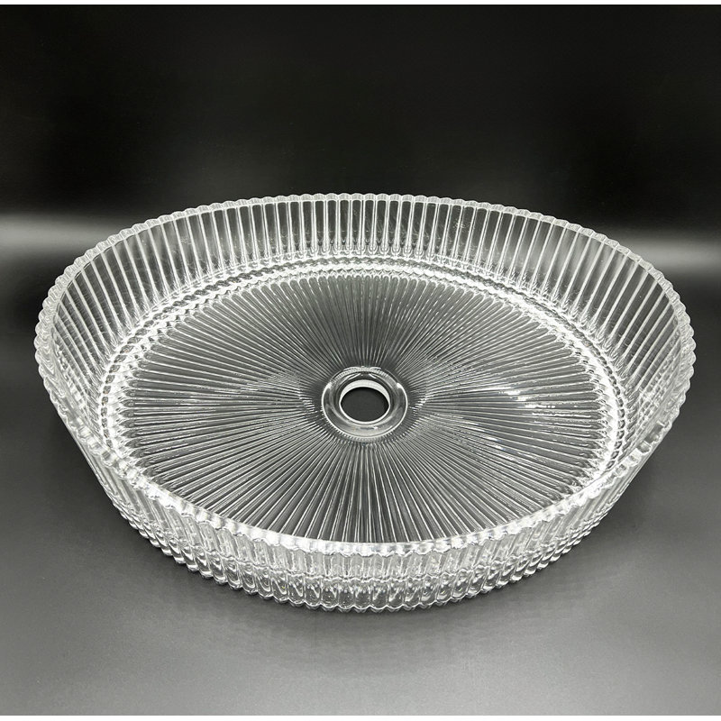Vasques décoratives ovales 20 "avec base blanche 60", Transparent