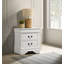 Table de chevet 2 tiroirs avec pieds
