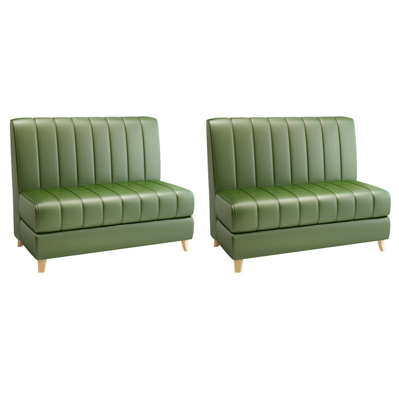 Banc rembourré en similicuir Retro Simple Cafe, Vert