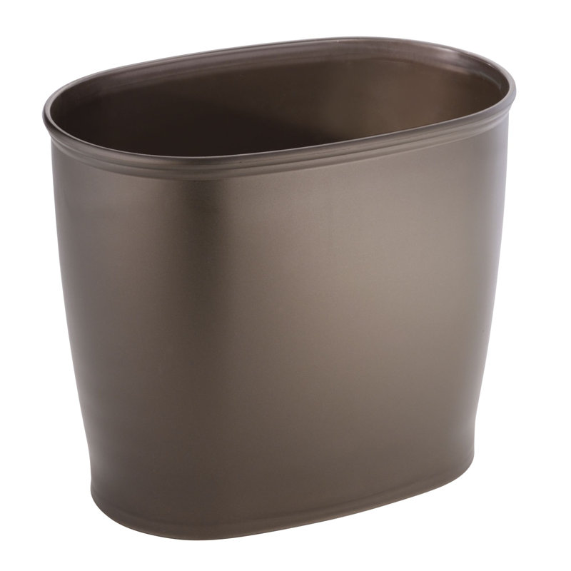 Poubelle en plastique noir iDesign 93440, Gris foncé