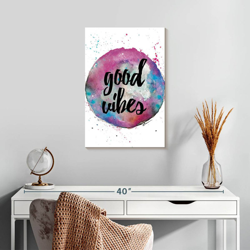 Tergel Good Vibes Splash, 24" H x 16" W