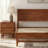 Queen Premium Solid Wood Platform Bed Frame, Walnut Finish with Sculpted Spearhead Headboard – Mid-Century Modern Style, 800lbs Capacity, All Mattress Support, No Box Spring Needed-112609345-112609343