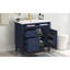 Meuble-lavabo de 36 po avec lavabo supérieur, meuble-lavabo moderne avec 2 tiroirs et tiroir escamotable, meuble-lavabo simple-720733707