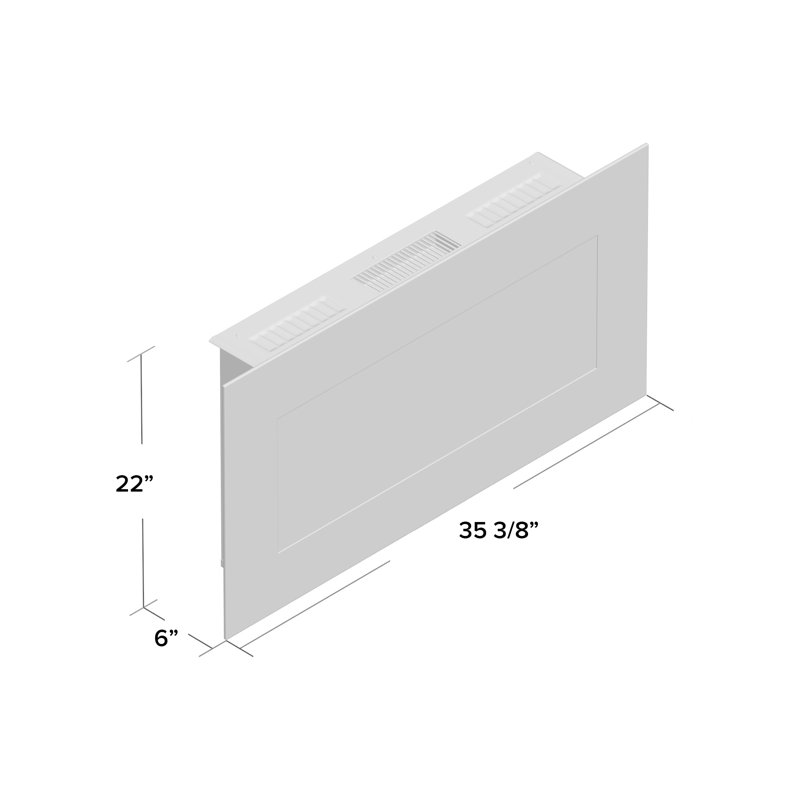 Foyer électrique mural Ivy Bronx 36 pouces - flamme DEL 10 couleurs et 3 arrière-plans multimédia avec luminosité réglable et télécommande