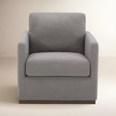 Bobbi Upholstered Swivel Armchair with Reversible Cushions (Set of 2)