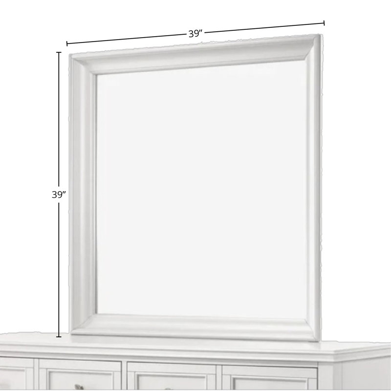 Versatile Square Mirror, White