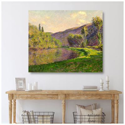 «Jeufosse, l'effet dans l'après-midi tardif» par Claude Monet, reproductions d'art classiques du monde, estampe numérique sur toile, art mural pour la décoration intérieure