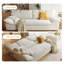 Canapé-lit causeuse 100% polyester beige-129742770