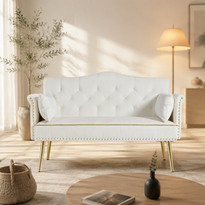 Luxurious Velvet Two-Seater Sofa for Ultimate Comfort and Style