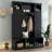 Modern All-In-One Hall Tree With Adjustable Shelves, Classic Arched Farmhouse Storage Bench With Dual Side Cabinets, Elegant Entryway Organizer With 7 Hooks For Mudroom, Hallway-1269119424