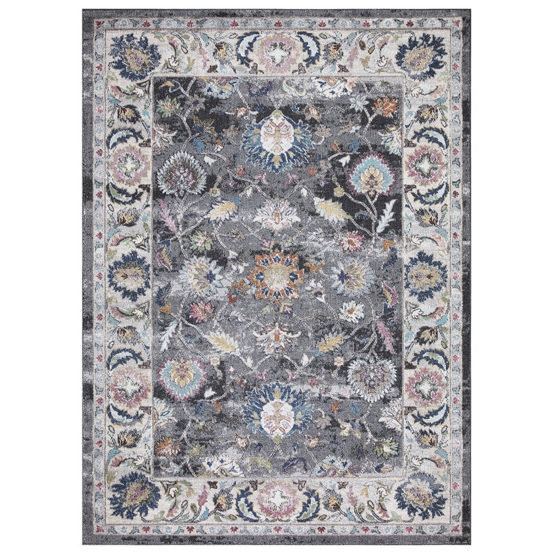 Nanterre gris marocain usé / gris décoloré, Rectangle 6 pi 7 po x 9 pi 3 po