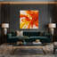 «Lyrical Abstraction», art mural sur toile brune-1371896628