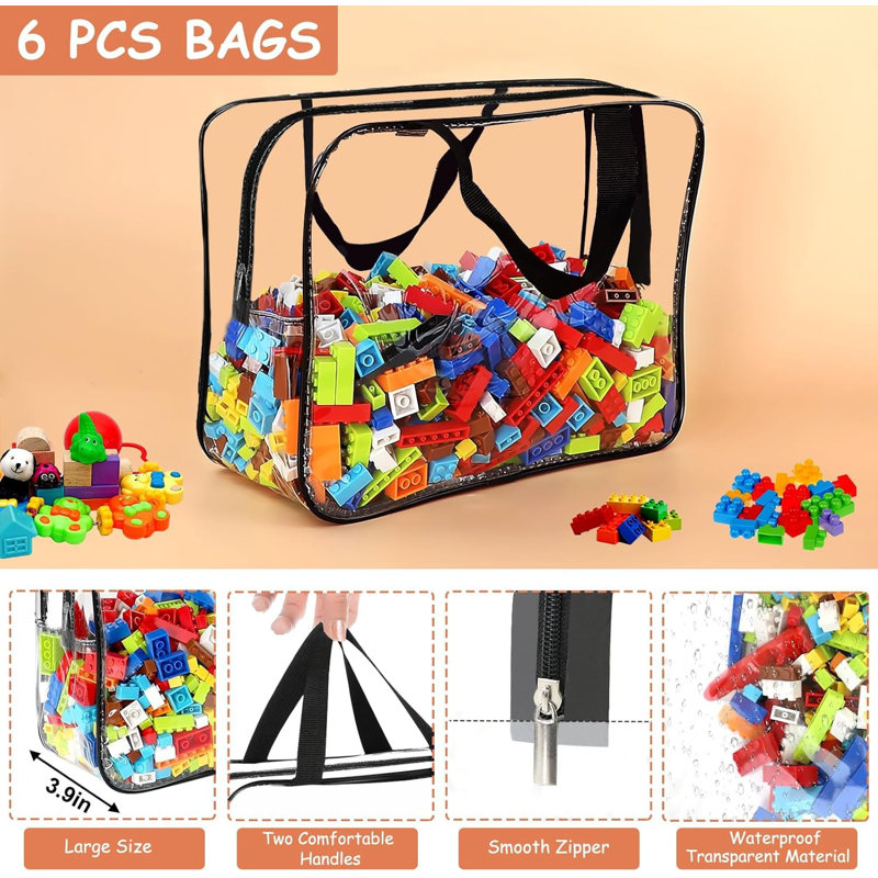 6-pack Large Toy Storage Bags With Labels