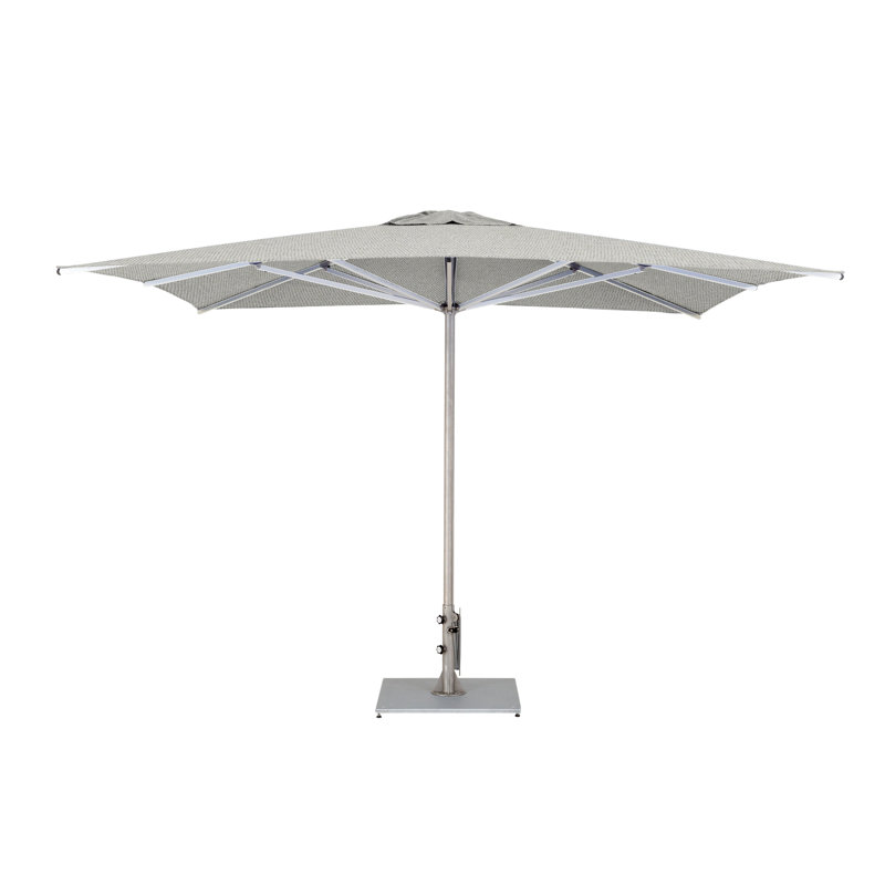 Storm 10' Square Umbrella, Silver Gray, Paver Frame