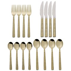 Vibhsa Golden Cut Hammered Tablespoons - Set of 6